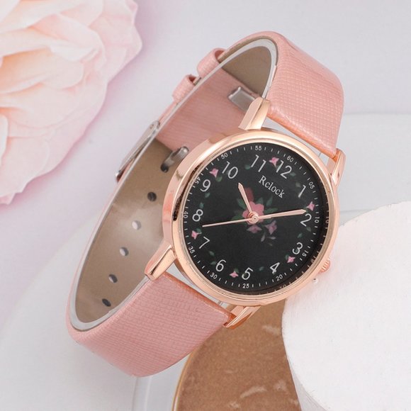 Accessories - [PINK]leather Belt Casual Womens Rose [Stainless Steel]